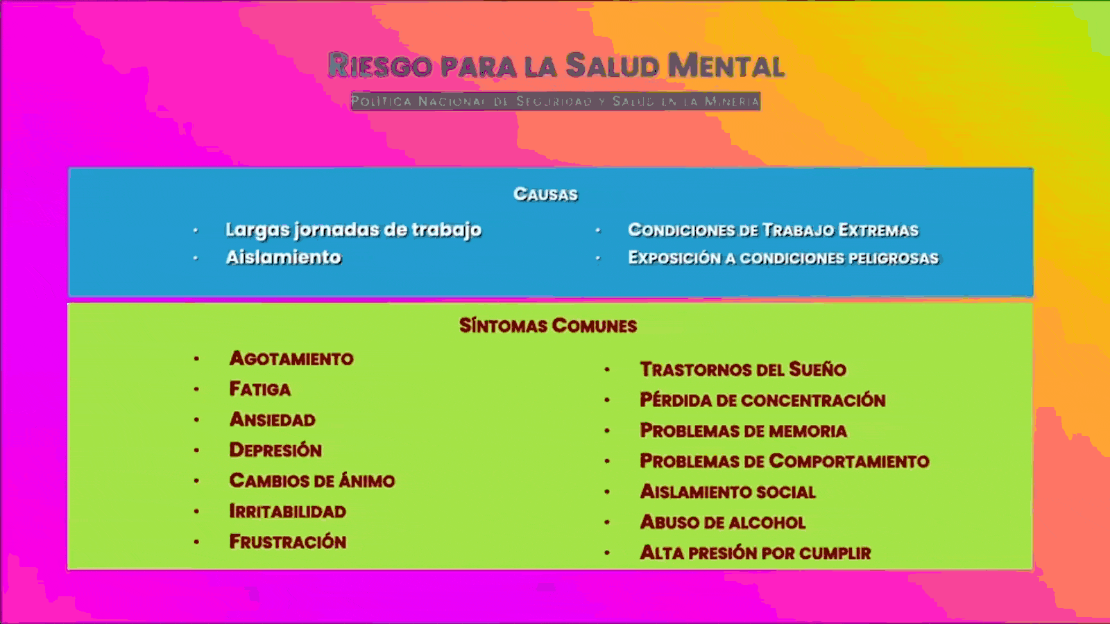 Seguridad y Salud Ocupacional