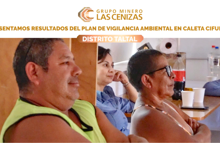 Minera Las Cenizas presenta resultados del Plan de Vigilancia Ambiental a vecinos de Caleta Cifuncho