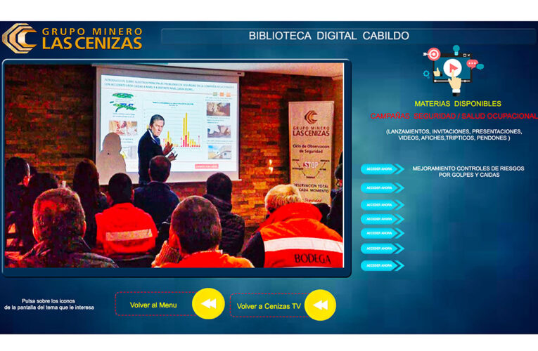 Descubre la Biblioteca Digital en los nuevos monitores del Canal Informativo Cenizas.