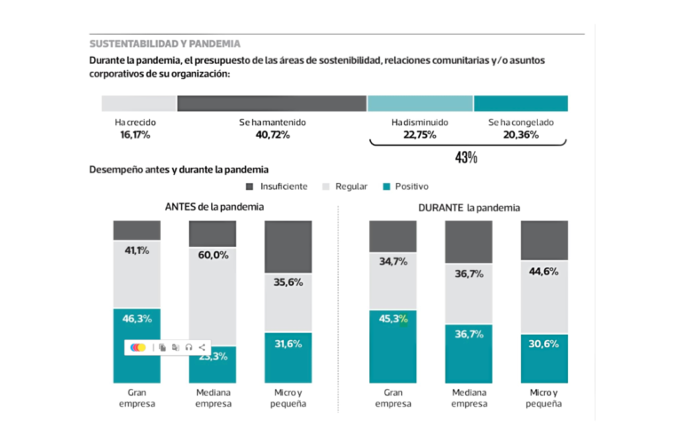 Covid: 43% de compañías chilenas ha disminuido o congelado sus presupuestos de sostenibilidad