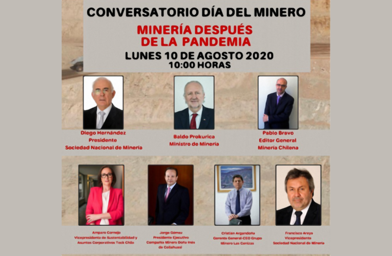 Día del Minero: Gerente General participará en conversatorio de SONAMI “Minería, Después de la Pandemia”