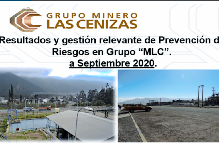 Resultados y Gestión Relevante de Prevención de Riesgos a Septiembre 2020