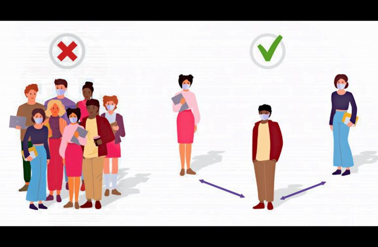 Sin distancia física, las mascarillas no son suficientes