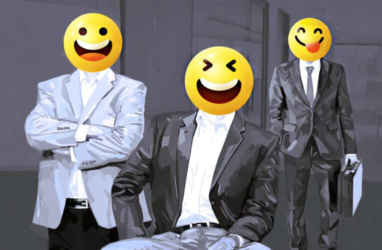 Efecto emoji y sticker: los íconos digitales se posicionan en el entorno laboral