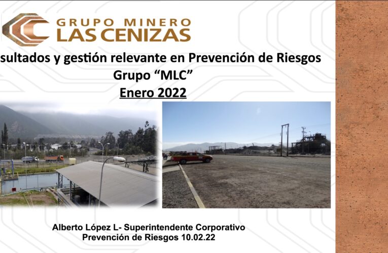 Resultados y Gestión Relevante en Prevención de Riesgos a Enero 2022