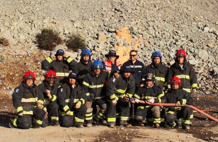 Brigadas de Emergencias de Faena Cabildo se capacitaron con simulador de incendio