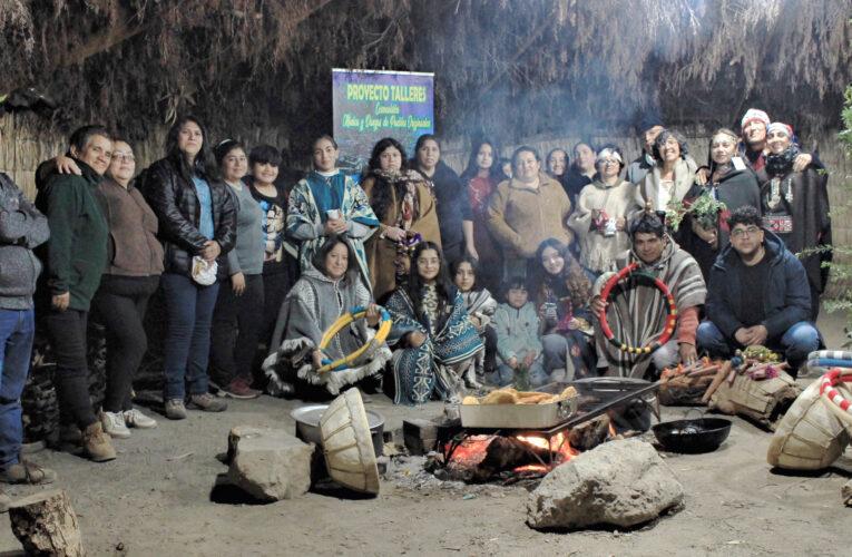 Con comida típica ancestral preparada con utensilios adjudicados por Fondo Concursable, Agrupación Newen Mapu de Cabildo cierra taller cultural