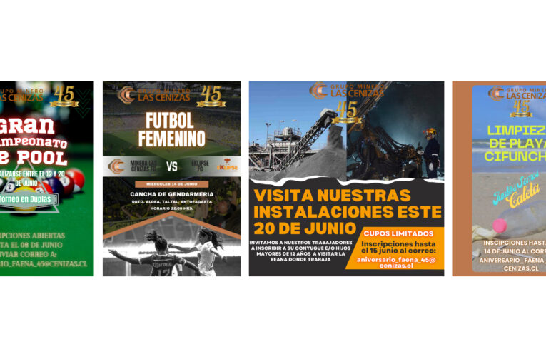 Faena Taltal celebrará nuestro Aniversario 45 con actividades para todos los gustos