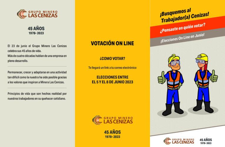 Votación online: Entre el 5 y el 8 de junio se realizará Votación del Trabajador(a) Cenizas 2023