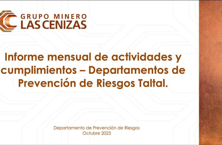 Resultados de Septiembre en Faena Taltal devuelven optimismo para alcanzar meta “0 Accidentes”  