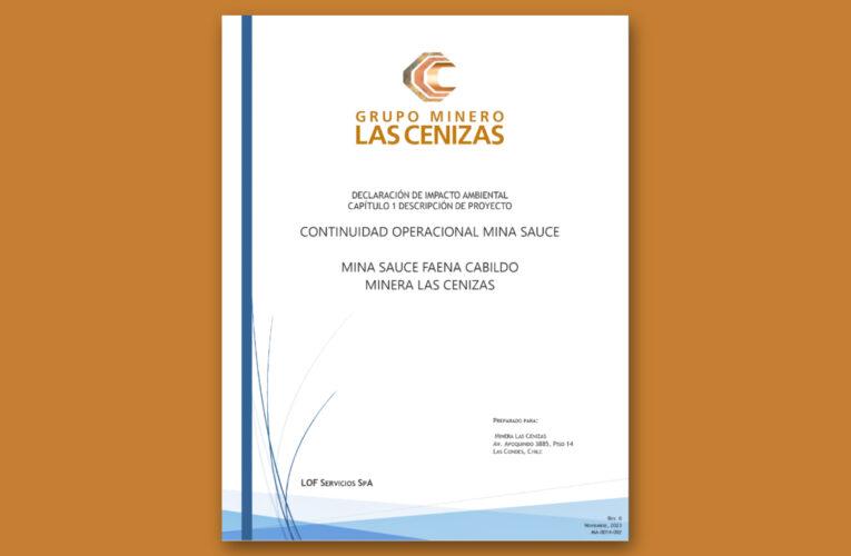 Minera Las Cenizas ingresa al SEA proyecto para asegurar la continuidad operacional de Mina Sauce