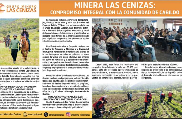 Minera Las Cenizas Cabildo presente en edición aniversario de El Observador