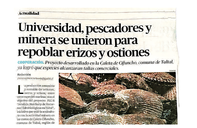 Prensa de Antofagasta destaca aporte sustentable de Acuymin