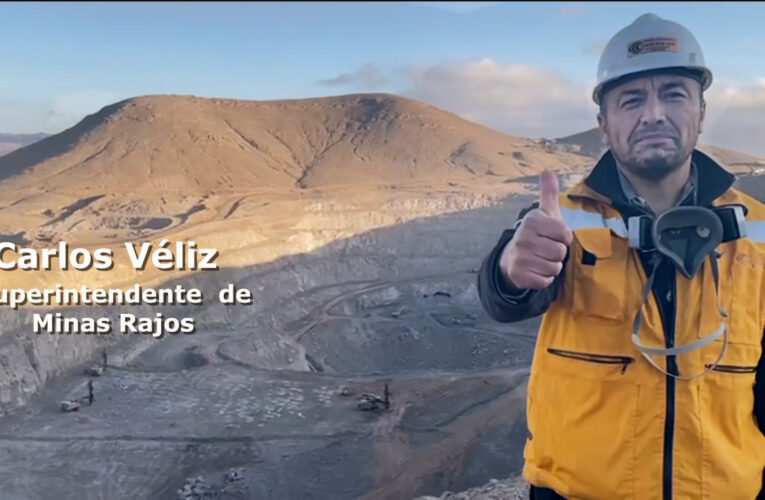 Trabajadores Reconocidos  y Superintendencia de Minas Rajos faena Taltal graban video para Campaña de Auto/Mutuo Cuidado